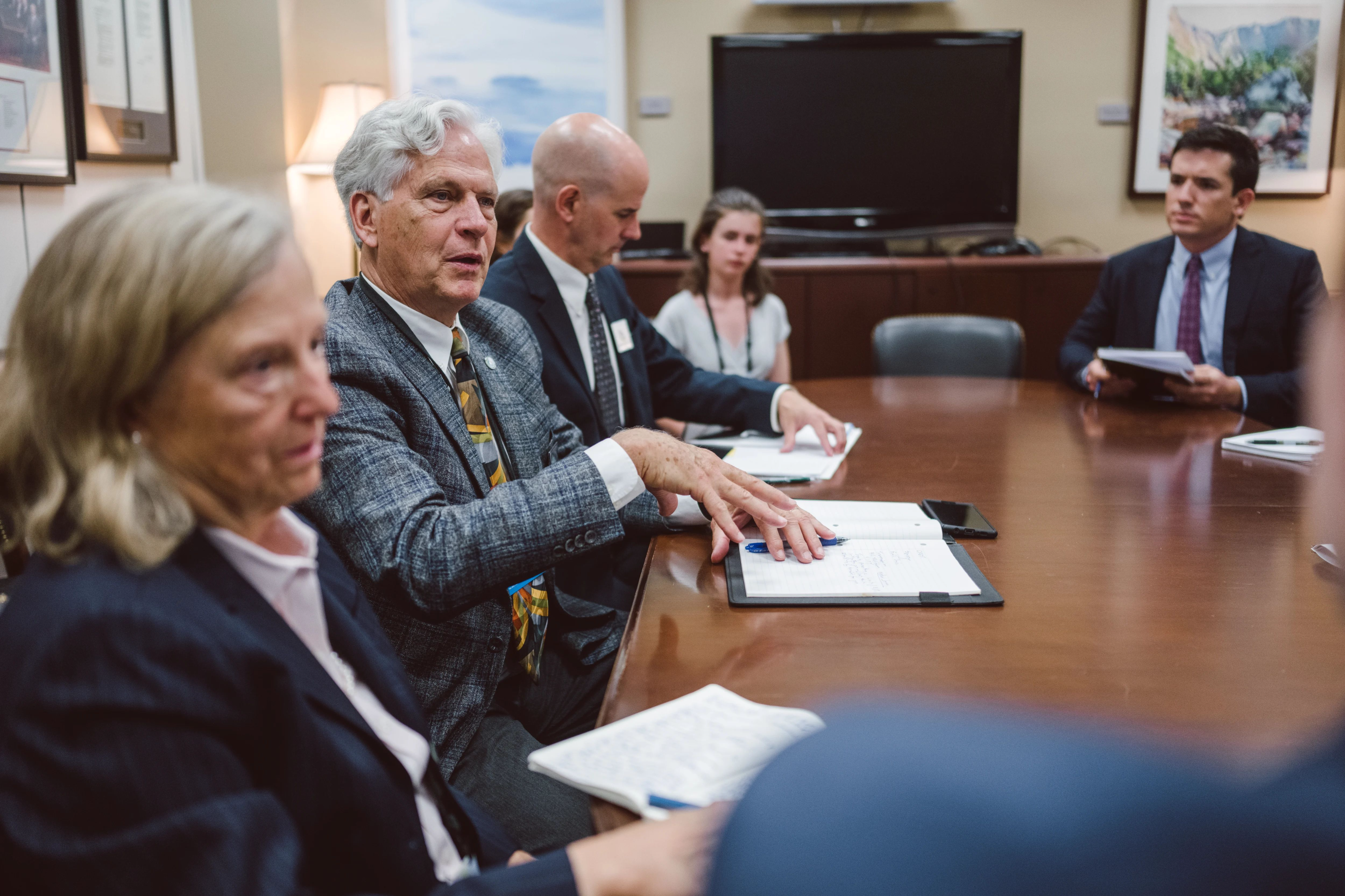 CCL volunteers meeting with a senator on Capitol Hill