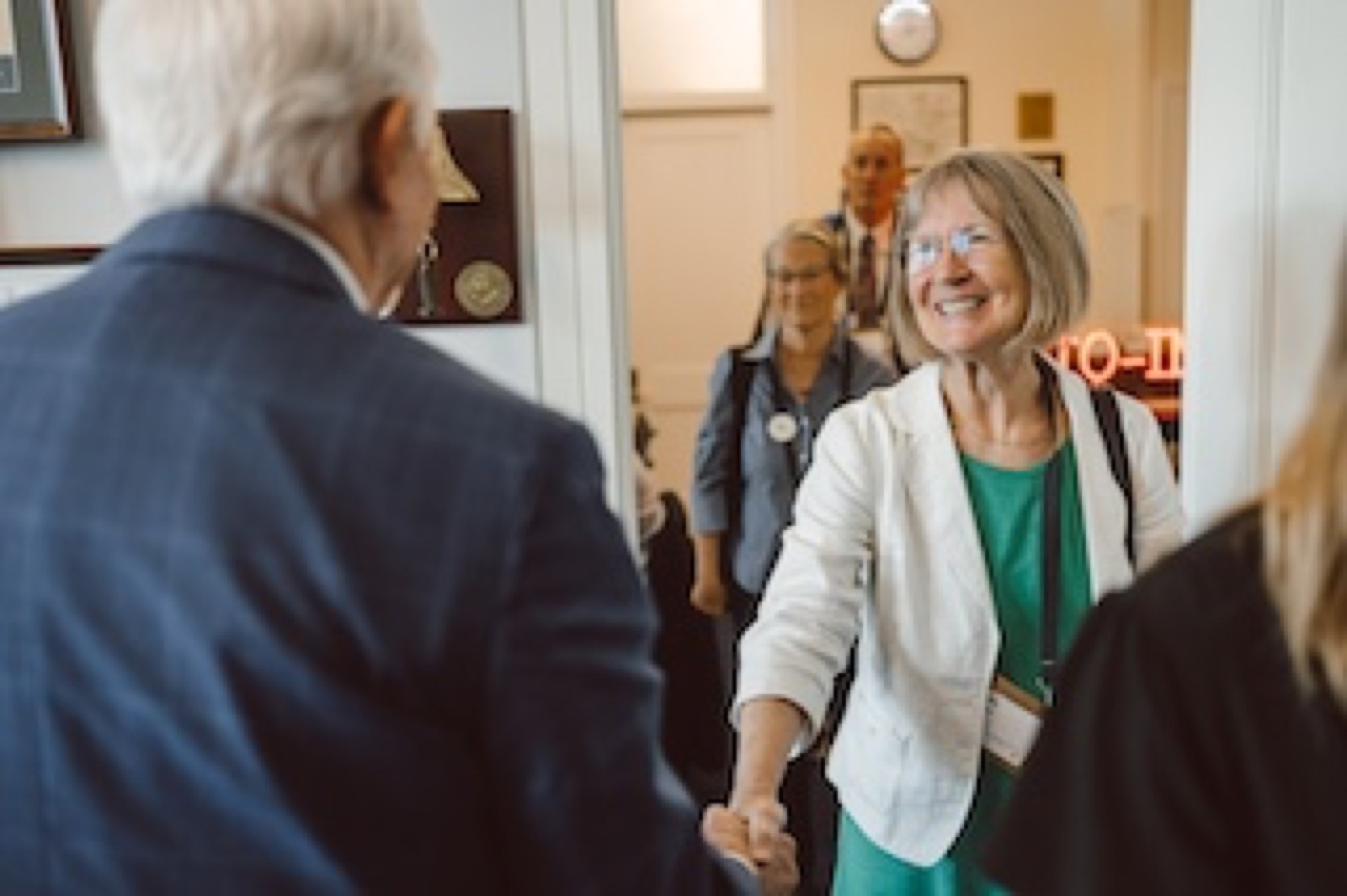 CCL volunteers in a lobby meeting with a congressional office