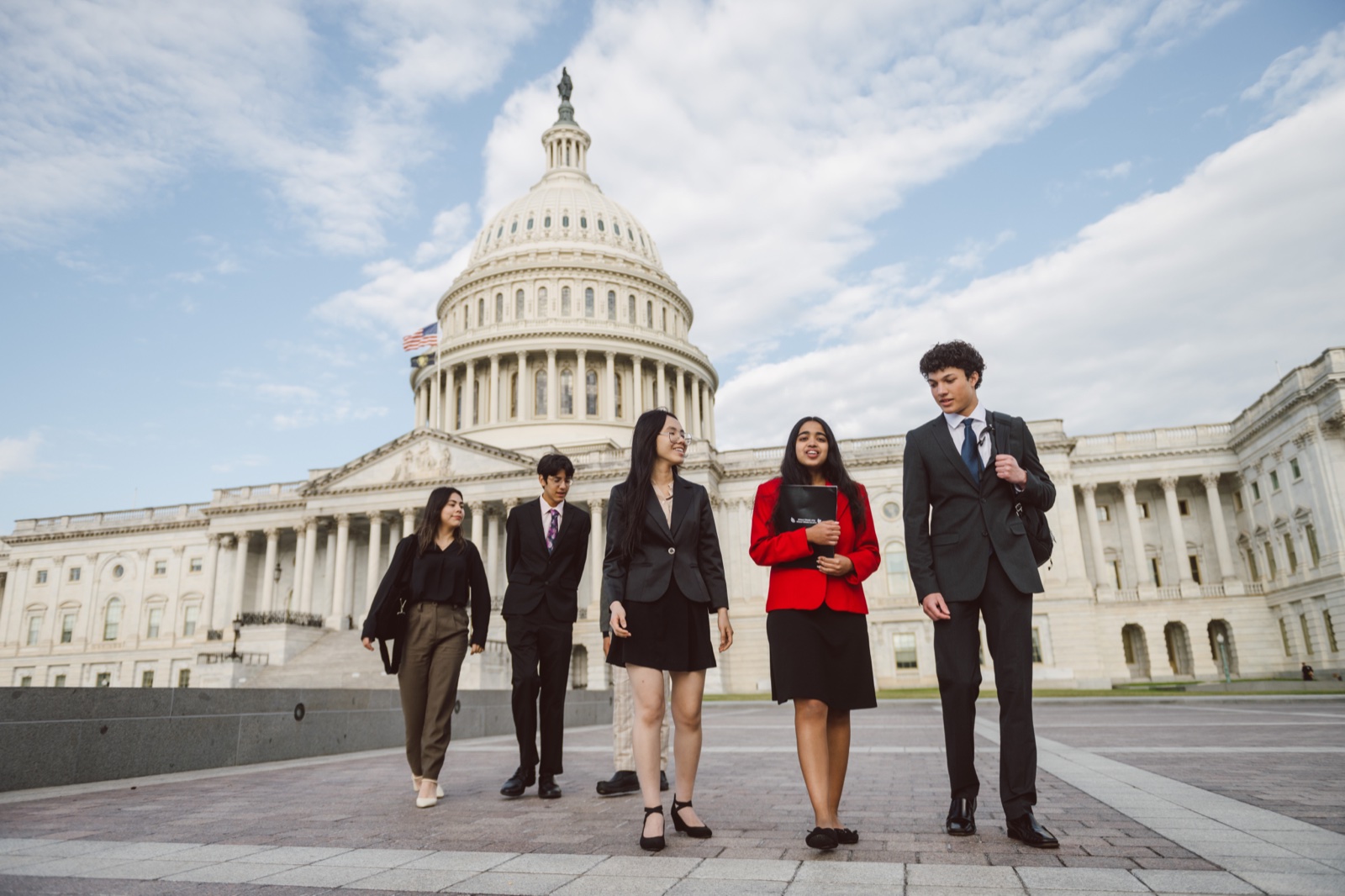 CCL volunteers walking together in front of the U.S. Capitol