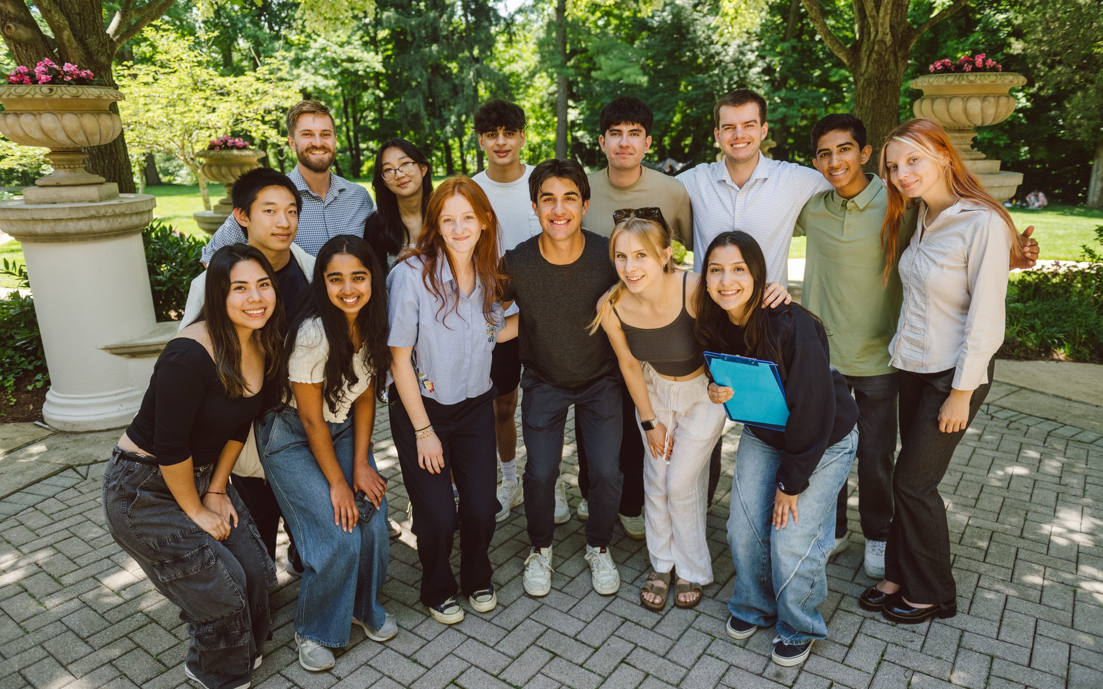 Youth Action Team members gathered outdoors