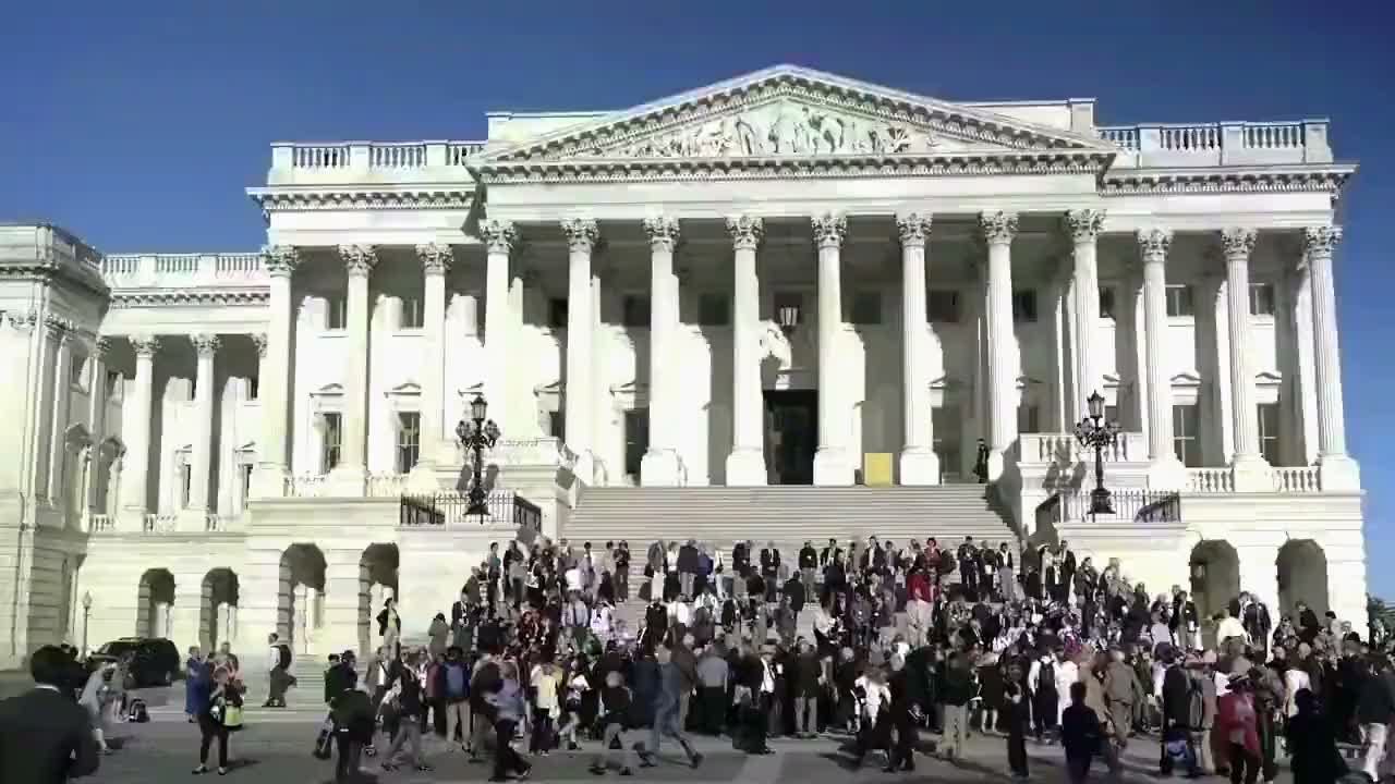 CCL volunteers gathered on the Capitol steps for Lobby Day