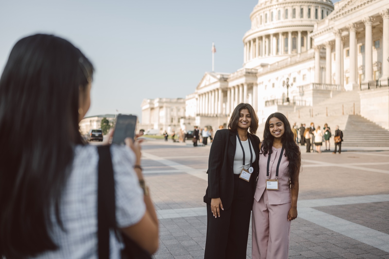 Two young volunteers at the Capitol